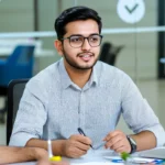 Career counselling discussion with student