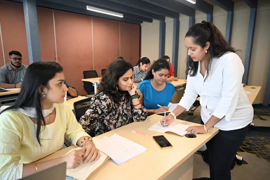 ECCED admission counselling in classroom