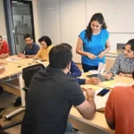 Classroom training session in a teacher training institute