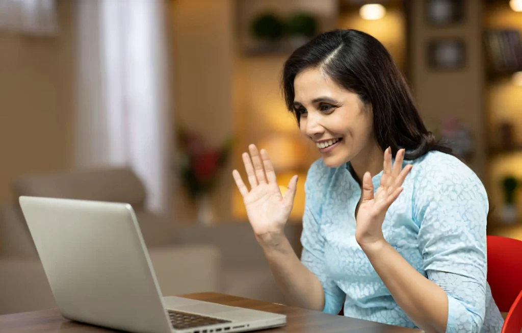 Online counselling course in India with laptop learning